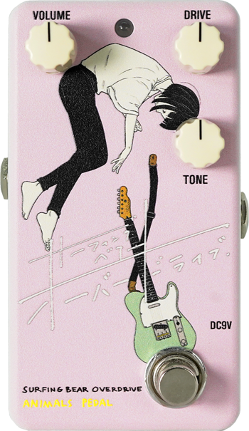 Animals Pedal Custom Illustration 038 Surfing Bear Overdrive